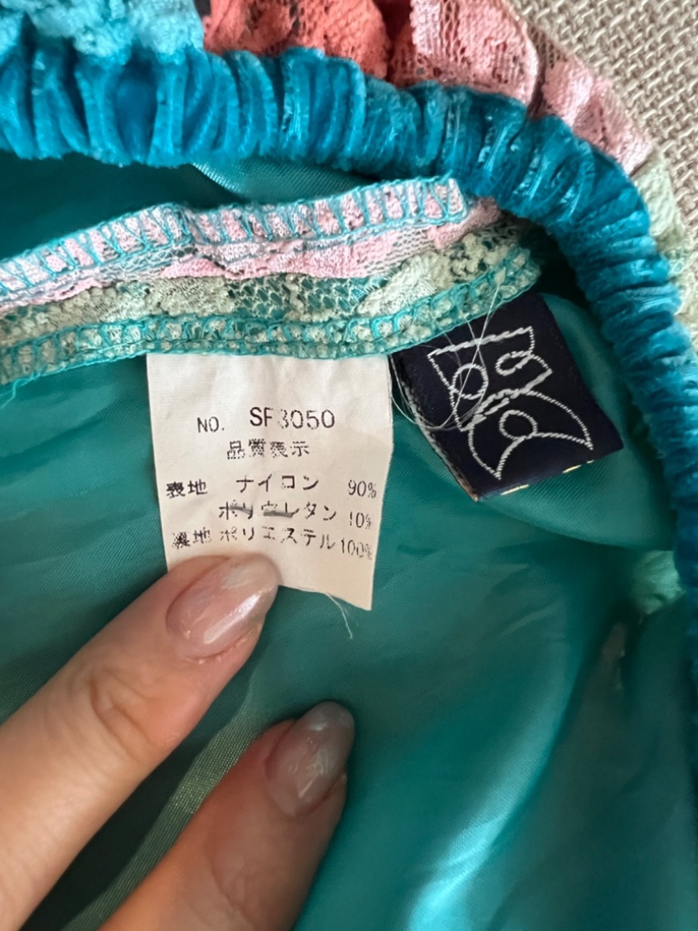 Colorful Lace Patchwork Skirt | Boho Vintage Statement Piece - Picture 4 of 5